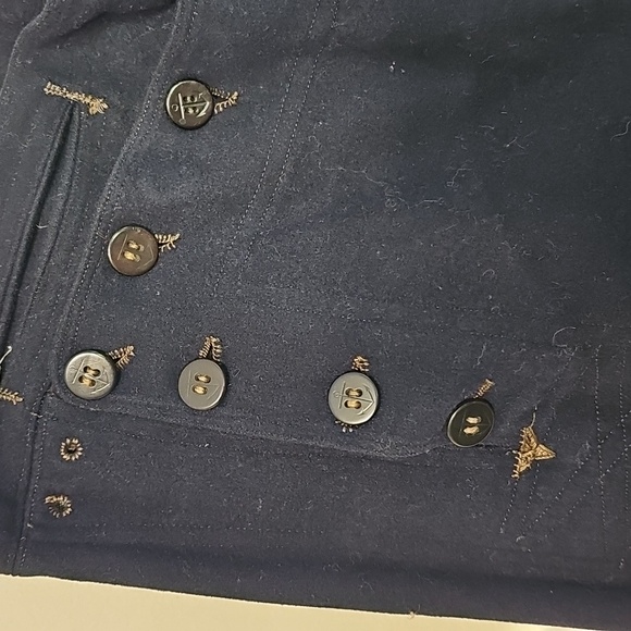 Vintage US Navy 1940s Blue Wool High-Waisted Sailor Trousers Womens 30 Classical - Picture 9 of 16